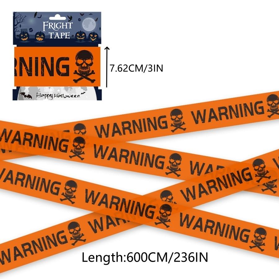 1pcs Halloween Warning Strip Plastic Isolation Belt Party Haunted House Decoration European and American Horror Atmosphere Warning Line