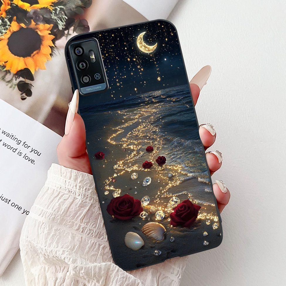 Чехол для ZTE Blade A51 Чехол для ZTE Blade A71 A7030 Роскошный Бабочка Любовь Милый Кот Крутой Красивый Лев Расписной Черный Силикон