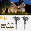 7/9 LED Solar Outdoor Spotlights Adjustable Brightness Waterproof Garden Landscape Lights for Yard Lawn Driveway Path Lighting
