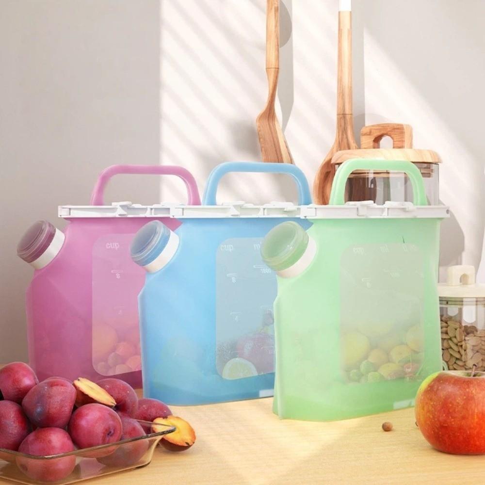 Food-grade Silicone Fresh-keeping Bag Microwaveable Cat Food Storage Bag Kitchen Tool