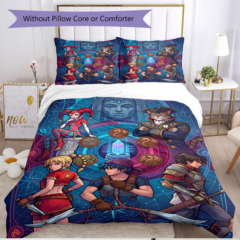 3pcs Duvet Cover Set (1*Duvet Cover + 2*Pillowcase, Without Core), Final Fantasy Print Soft All‑Season Bedding Set, Home Bedroom Decor Gift