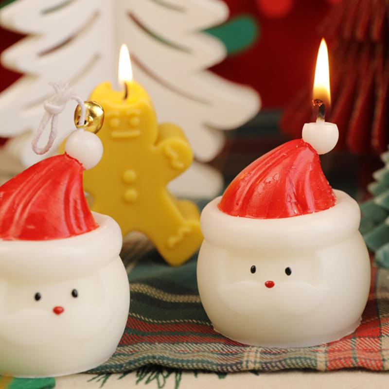 Рождественский Аромат для Комнаты Милый Зеленый Лиственный Цветочный Аромат Украшение для Вечеринки Дед Мороз Рождественская Атмосфера 6x6x7см