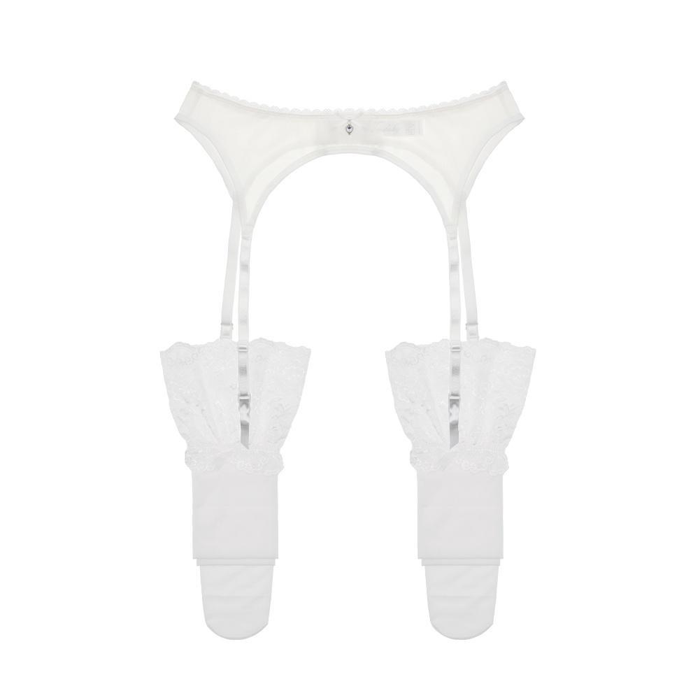 Женский прозрачный кружевной пояс с чулками, 2 шт., ультратонкая сетчатая сексуальная подвязка ZH