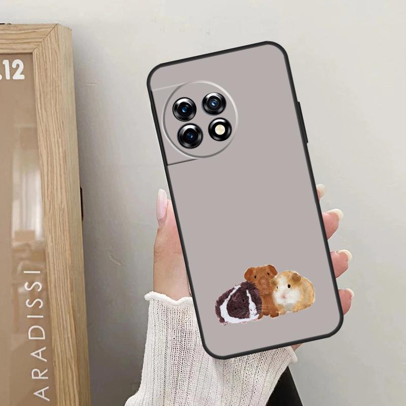Cute Cartoon Guinea Pig Case For OnePlus Nord CE 5 2 3 4 Lite N20 N30 OnePlus 15 13 12 10 R 13T 10T 11 9 10 Pro Cover