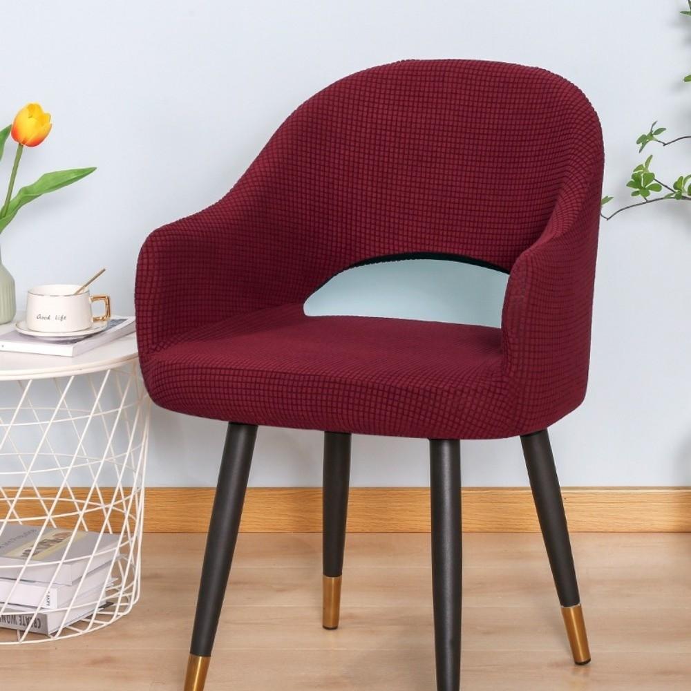 Elastic Arc Armchair Covers Spandex Dining Chair Covers Dustproof Cover For Home Living Room