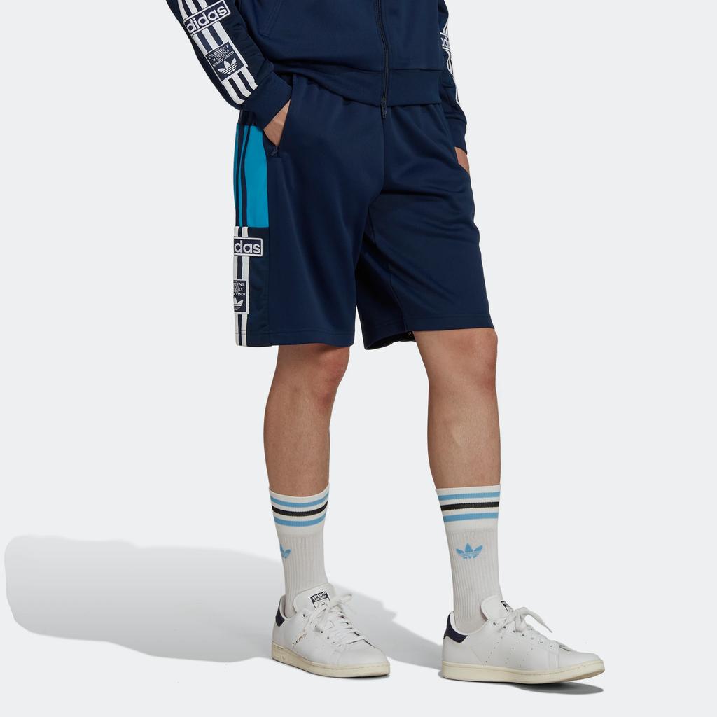 Adidas Originals Trefoil Re-Process Shorts With Classic 3-Stripes And Elastic Waist Men Bottoms Blue HK7475