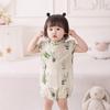 Летний ромпер чонсам для девочки: Китайский комбинезон с лягушачьими пуговицами для годовалого ребенка (2025)