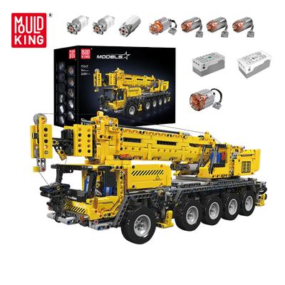 MOULD KING 17047 Технический грузовик, строительный блок, управление через приложение, модель мобильного крана, инженерный кирпич, игрушки, детский рождественский подарок