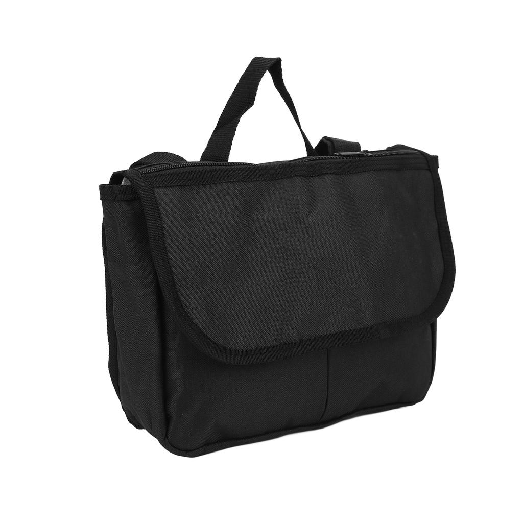 Walker Bag 600D Encrypted Polyester Fabric 3 Large Pockets Light Weight Scooter Wheelchair Storage BagBlack