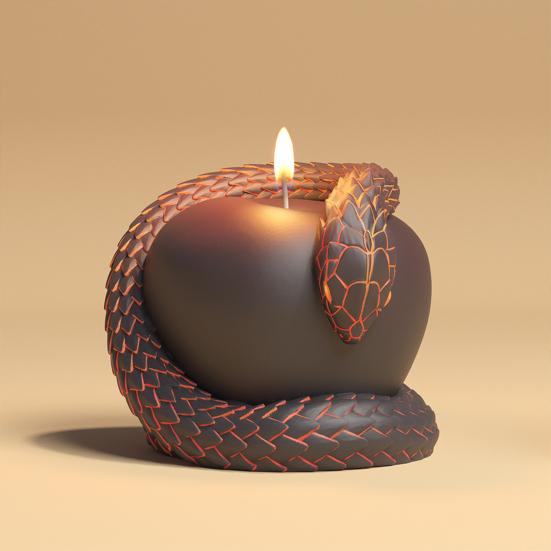 Yousheng Snake Design Candle Mold Силиконовая форма для мыловарения 3D Fruit Shape Candle Mold Resin Casting Mold Candle Making Kit