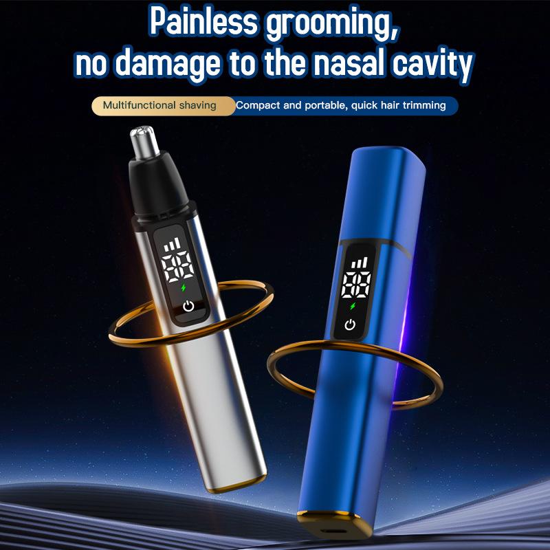Новый Модернизированный светодиодный цифровой дисплей Многофункциональный электрический триммер для волос в носу Мужские волосы в носу Ножницы для чистого бритья Женская машина для волос в носу