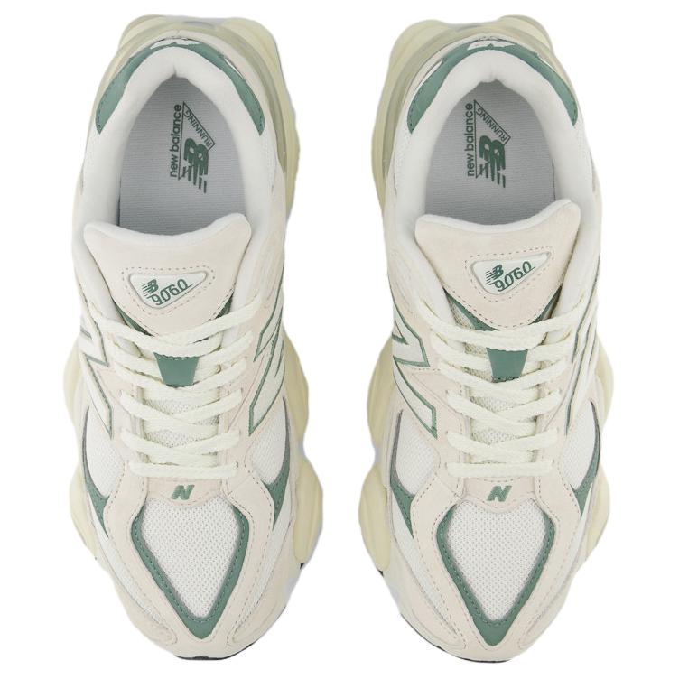 New Balance 9060 Льняные кроссовки унисекс цвета темного можжевельника кремовые U9060EEI