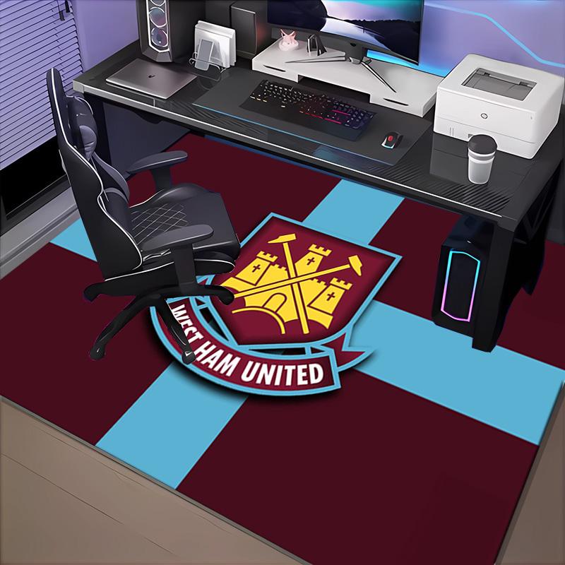 1PC West Ham United Rug Game Carpet, Floor Mat for Bedroom Living Room Entryway Rug, Home Decor Idea Gift for Christmas birthday