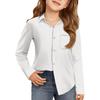 Girls' Button-Down Shirt - Long Sleeve Dress Blouse