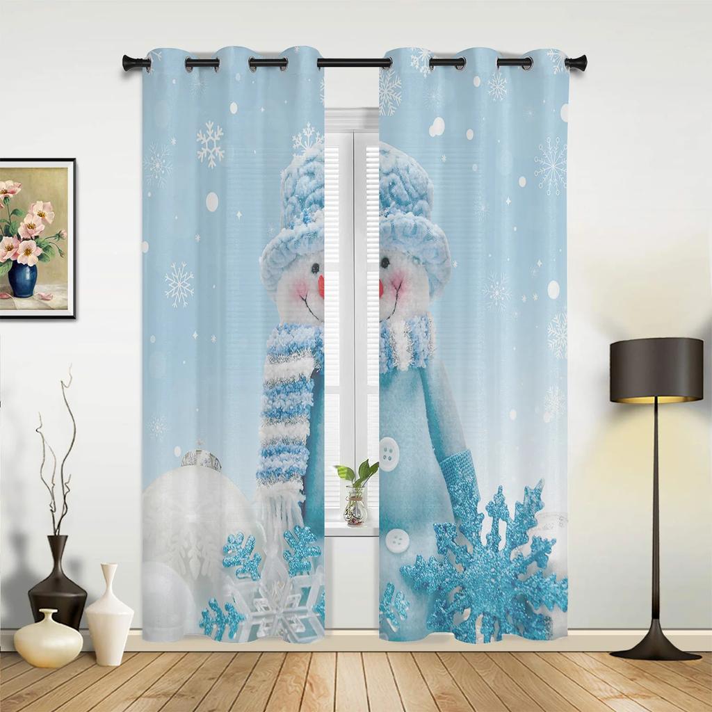 Рождественская елка Подарочные колокольчики Деревня Снег Оконные шторы Декор для дома Спальня Кухня Гостиная Рождественские украшения Рождественские подарки