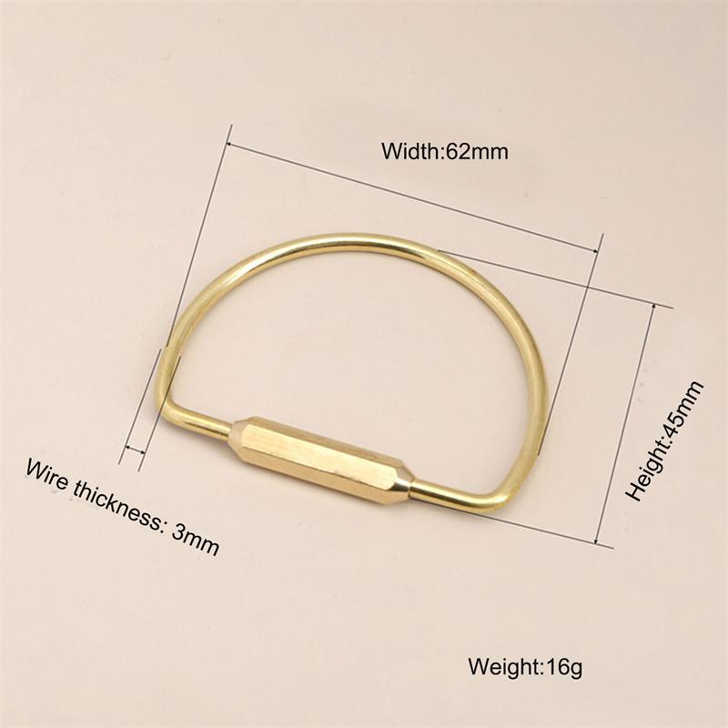 Brass Screw Lock Camping Survival Carabiner Key Ring Accessories