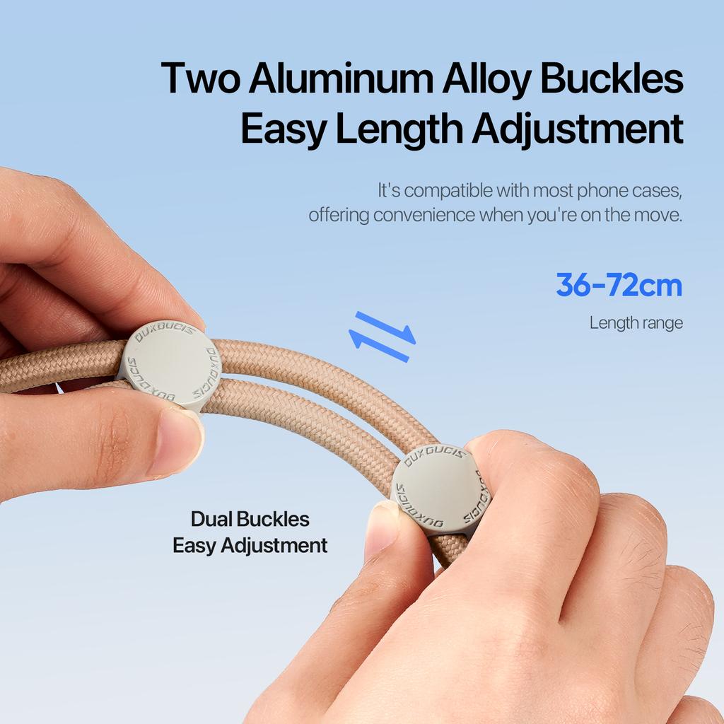 Серия DUX DUCIS PLAZ 146см Шнурок для телефона Полиэстеровый ремешок через плечо Шейный шнурок с язычком для крепления