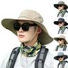 Мужская уличная шляпа для защиты от солнца с широкими полями, рыболовная шляпа, регулируемый ремешок на подбородок, дышащая, легкая, панама для пешего туризма, кемпинга, путешествий