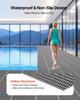 Drainage Mat, 90 x 1500 cm, PVC Non Slip Commercial Floor Mat, Wet Area Water Drain Splash Matting Hollow Doormat Roll, for Outdoor Indoor Restaurant