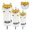 Golf Cover Schnauzer Akita Inu Golf Character Head Cover Driver Wood Fairway Wood Utility Iron Cover G FW UT I with Number Tag Inu SML Putter Set of