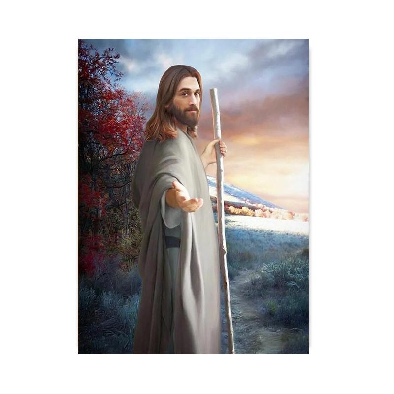 Плакат с изображением Иисуса и принты, христианская картина на холсте, настенные художественные картины для гостиной, спальни, украшения дома, подарки