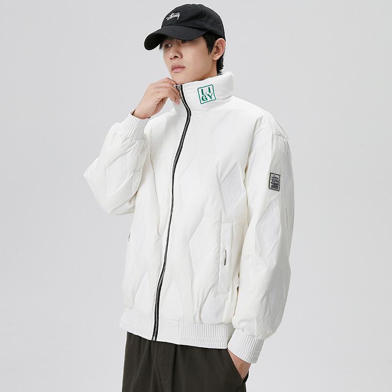 Мужская куртка-пуховик короткая тонкая зимняя теплая куртка для мужчин