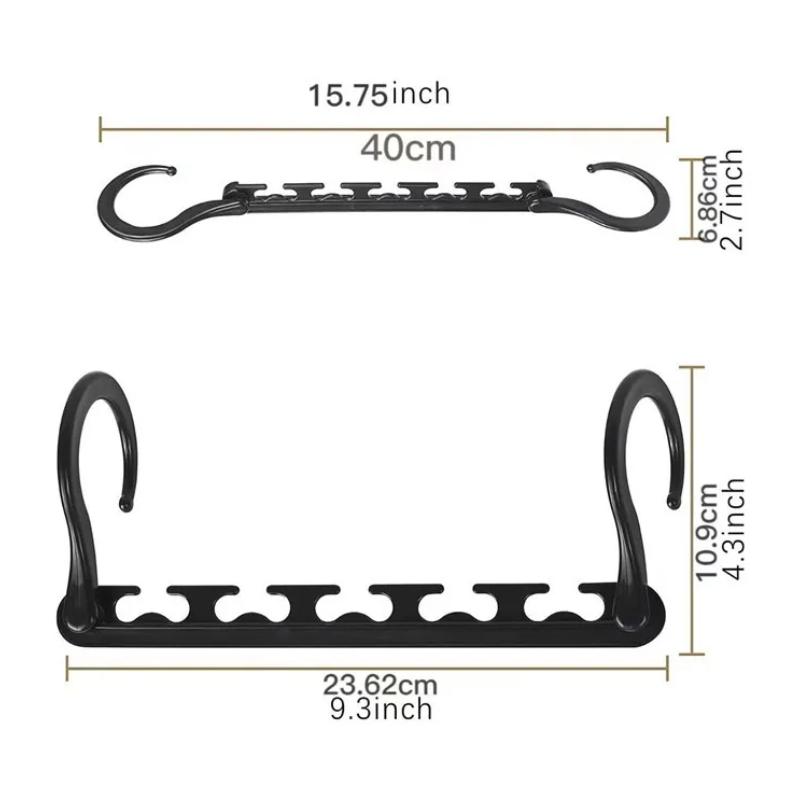 1 шт. Складная волшебная вешалка Многофункциональный пятисекционный соединительный крючок Пластик ABS Вращающаяся вешалка для хранения Вешалка для пальто 2025 Вешалки