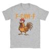 Mens T Shirt F-Caw-F Funny Chicken Humor F-Caw-F Quote Rooster Meme T Shirts Fashion  Summer Tees Streetwear Tops Plus Size