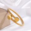 Double-ended Round Color Open Steel Wire Simple and Versatile Bracelet