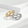 Европейский и американский стиль Титановая сталь С алмазным напылением Женское модное кольцо Ажурный модный брендовый браслет в стиле журнала