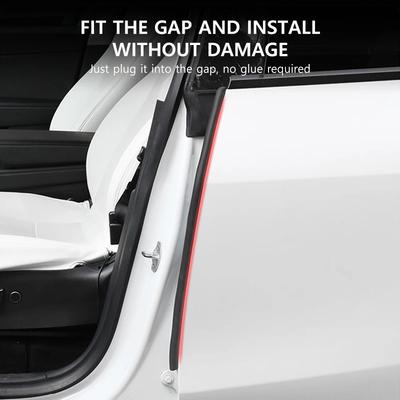 Уплотнительная лента для дверей автомобиля для Tesla Model Y Juniper Model 3 Highland 2025 Передняя и задняя дверь Водонепроницаемая резиновая деталь для снижения шума