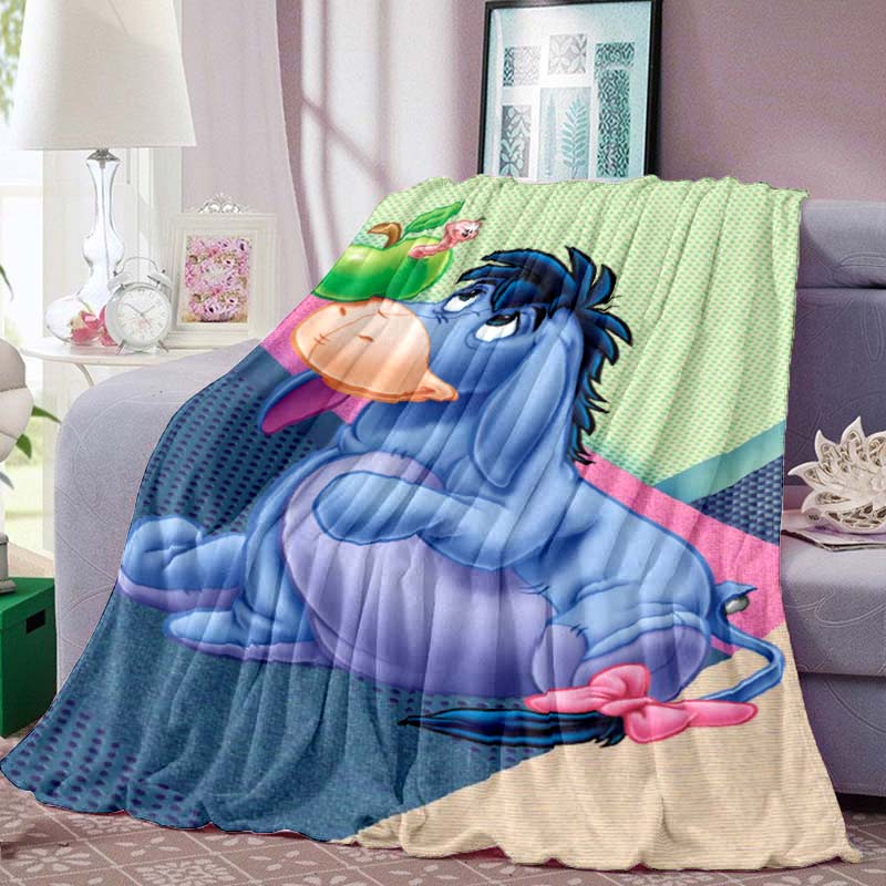 New 2026 (Eeyore) Cartoon Cute Pattern Blanket, Suitable for Sofas, Bedrooms, Offices, Naps, The Perfect Gift.
