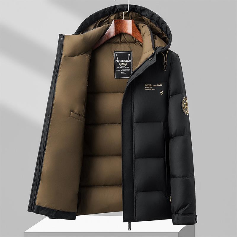 Autumn and Winter Duck Down Removal Cap Thickened Down Youth Casual Bread Clothes Warm Jacket