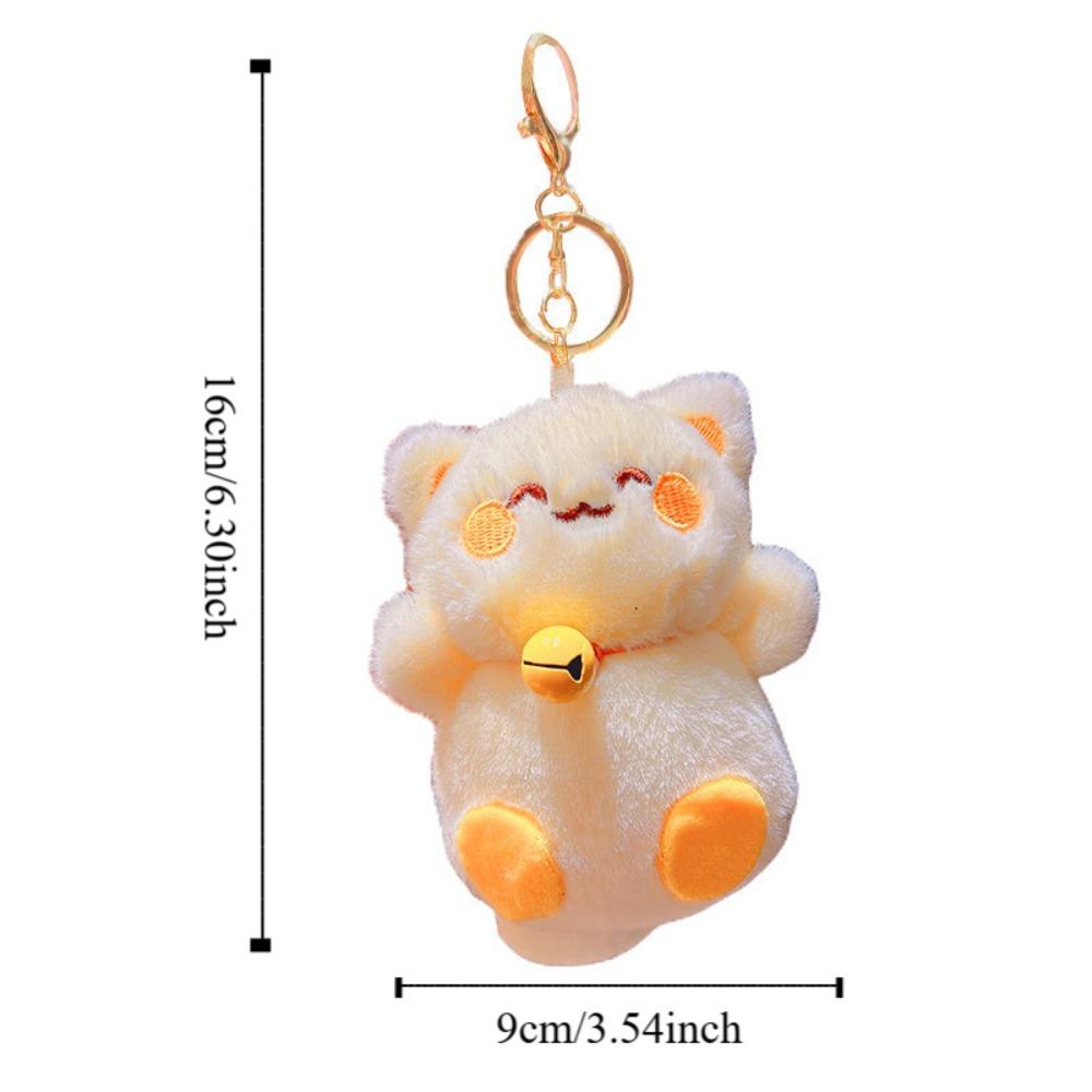 Милый брелок в виде счастливого кота, маленький колокольчик, плюшевый кулон в виде кота, креативные куклы Maneki Neko, декор для рюкзака