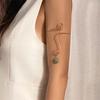 Ingemark Creative Water Drop Stone Pendant Open Cuff Bangles for Women Wed Bridal Goth Geometric Arm Bracelet Aesthetic Jewelry