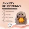 Creative Cute Cartoon Hugging Fruit Rabbit Plush Stuffed Toys with Music and Breathing Light Couple Soothing Sleeping Plush Doll