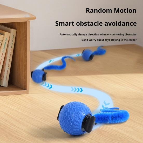 Интерактивная игрушка для кошек, катящийся мяч, активируемый сенсорным движением, умный мяч с 3 режимами, перезаряжаемый через USB, автоматически движущийся мяч, игрушка