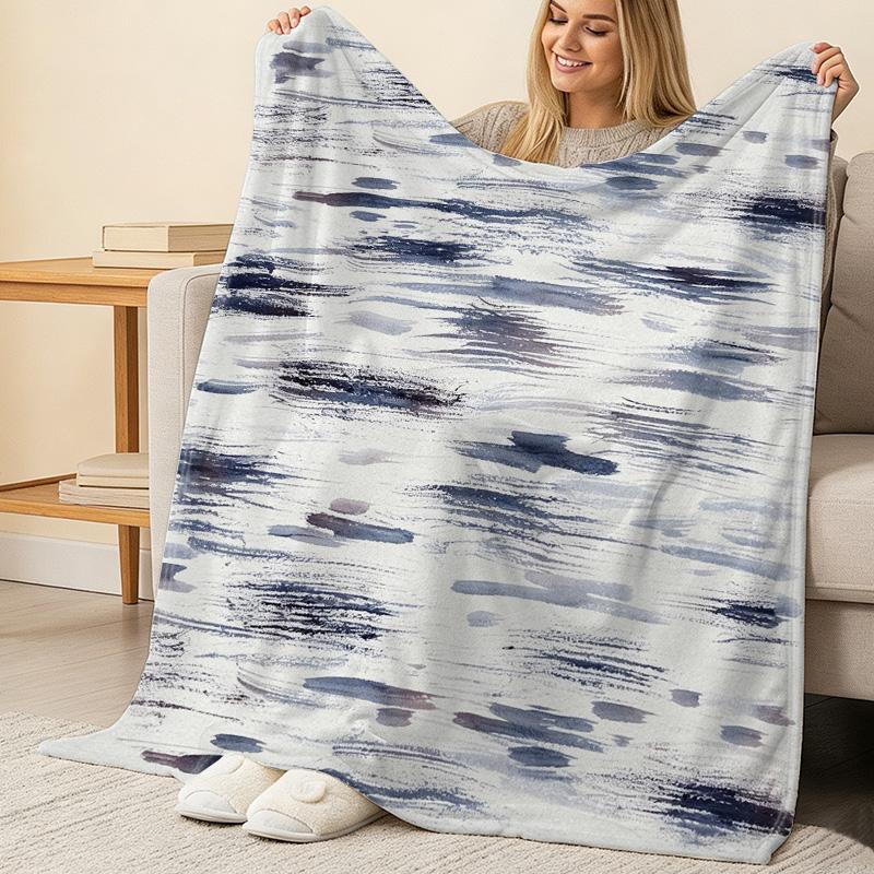 Abstract Art Flannel Fleece Blanket – Soft Warm Plush Throw, Machine Washable, Perfect for Home, Office, Christmas & Halloween