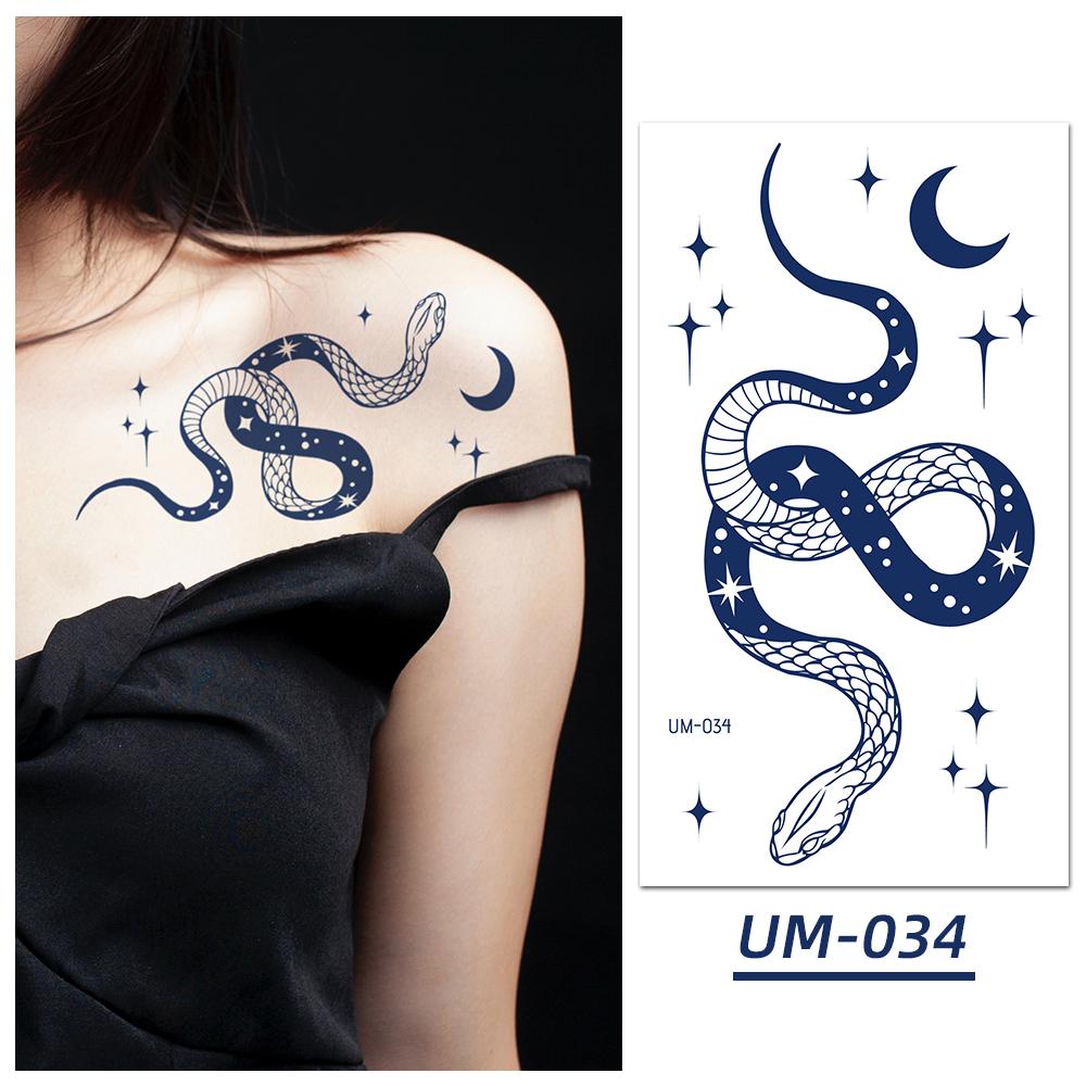 1 Sheets Waterproof Semi Permanent Long Lasting Fake Tattoos Women's Arm Fake Tattoos Herbal
