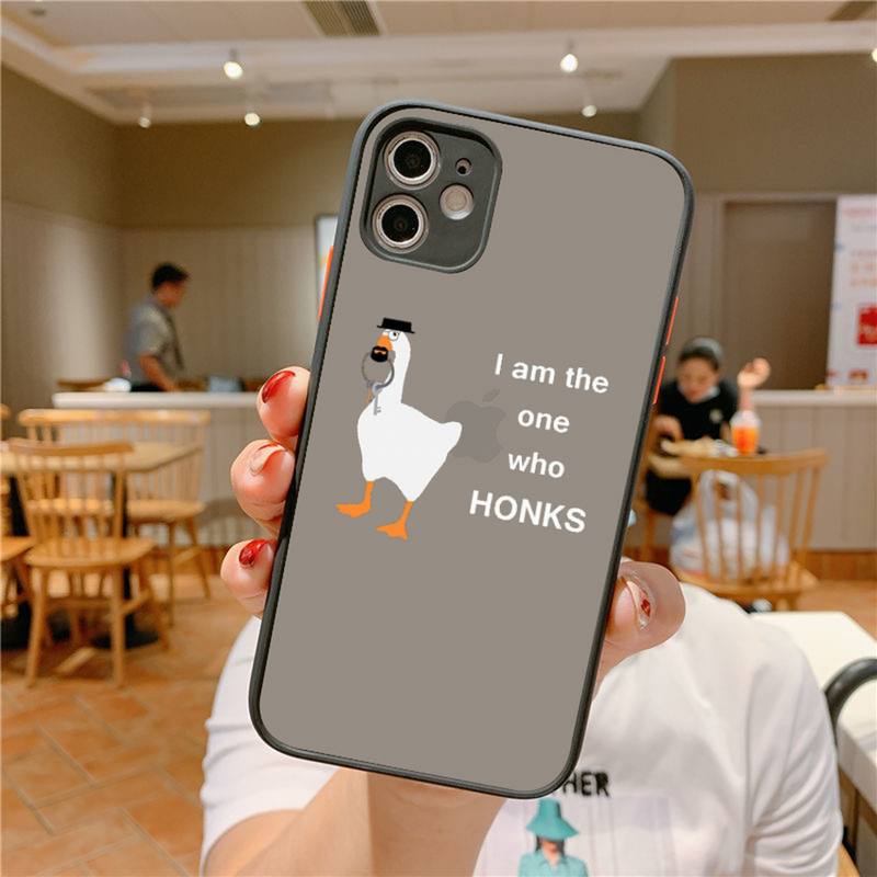 Duck Goose Game Phone Case for iPhone X XR XS 7 8 Plus 11 12 13 pro MAX 13mini Translucent Matte Case