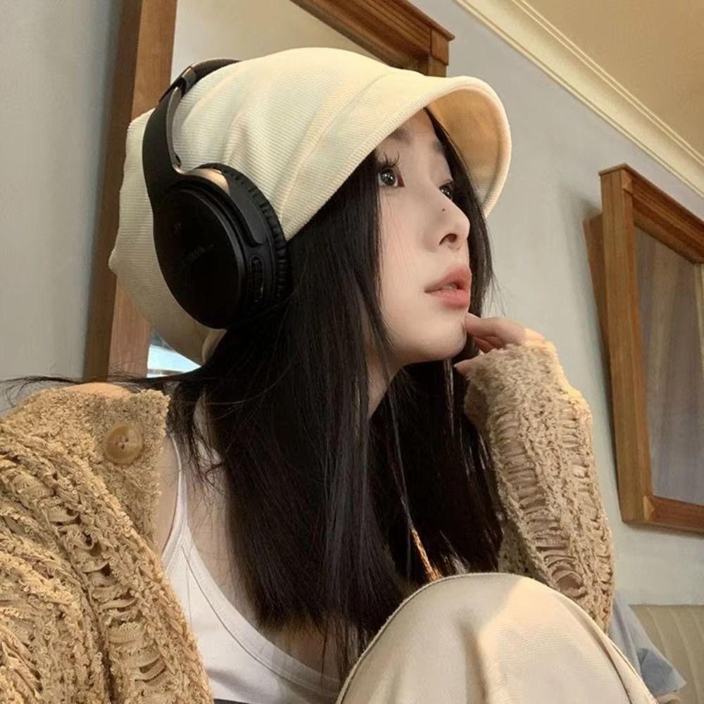 Solid Color Slouchy Baggy Caps Keep Warm Skull Cap Chemo Cap Beanie Hat Autumn Winter