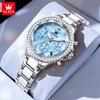 Women's Watches Fashion Luxury Rhinestone Luminous Waterproof Bezel Ceramic Strap Quartz Women Watch for Women Reloj Mujer