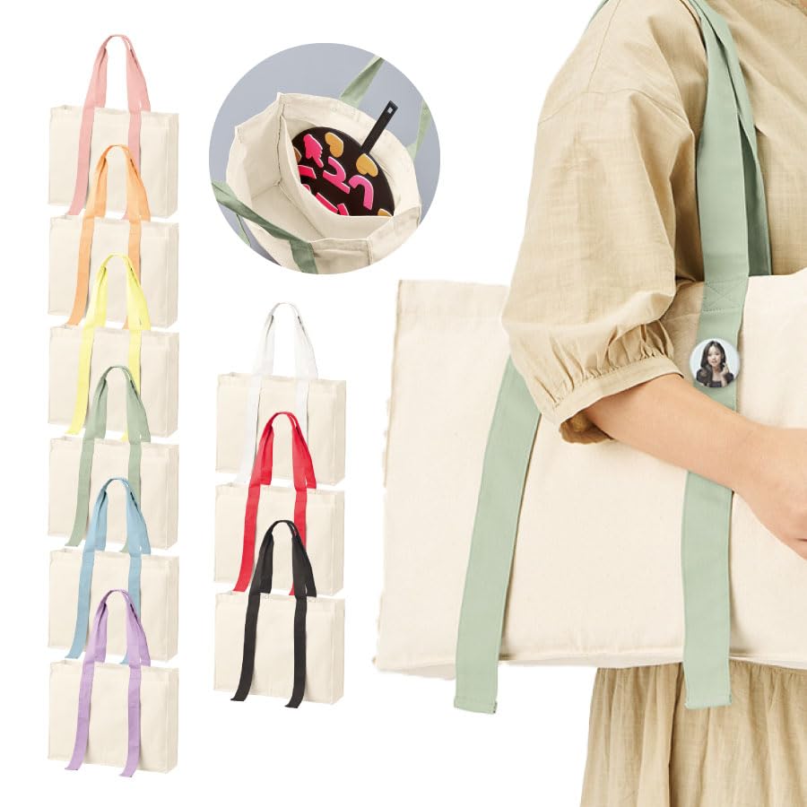 Ручка Квадратная Сумка-тоут для Большой Идеально для Члена Фан-клуба и Других Оши Идеально в качестве Эко- или Дорожной сумки [Торговые работы] [Холщовая Ручная кладь для Фанов] Вместимость,