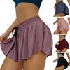 Женские шорты, износостойкие эластичные струящиеся байкерские шорты на шнурке, юбка для йоги