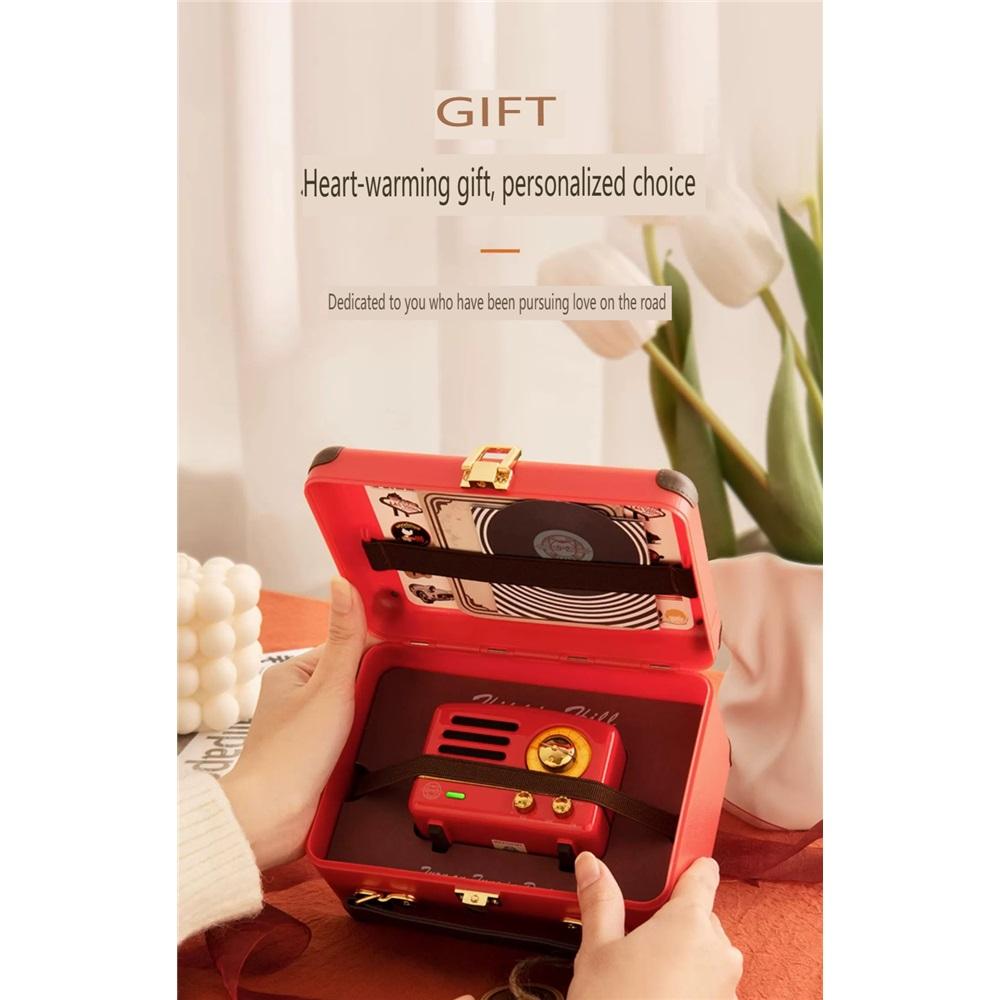 Портативный беспроводной Bluetooth-динамик, FM-радио, классический ретро-стиль, подарок на день рождения