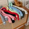 Niche Candy Color Knitted Sausage Scarf Women'S Winter Senior College Wind Thin Narrow Strip Warm Scarf