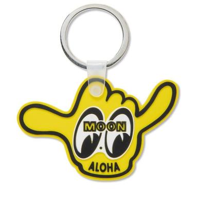 Резиновый брелок-брелок Moon Eyes Shaka MOONEYES 7см x 4,5см Резина Shaka ALOHA MKR208YE, желтый