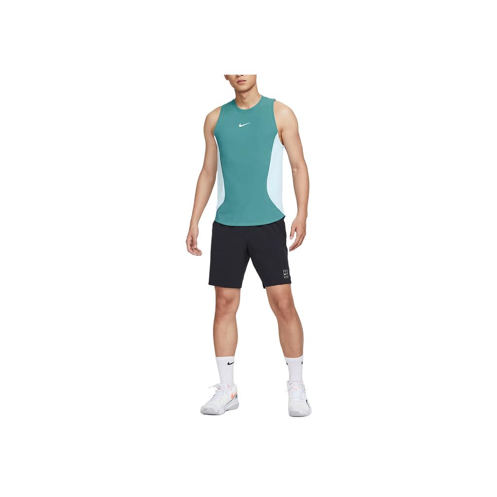 Nike Court Slam Dri-Fit Модный Универсальный Удобный Простой Однотонный Топ-майка Мужской Топы Зеленый HQ6407-379