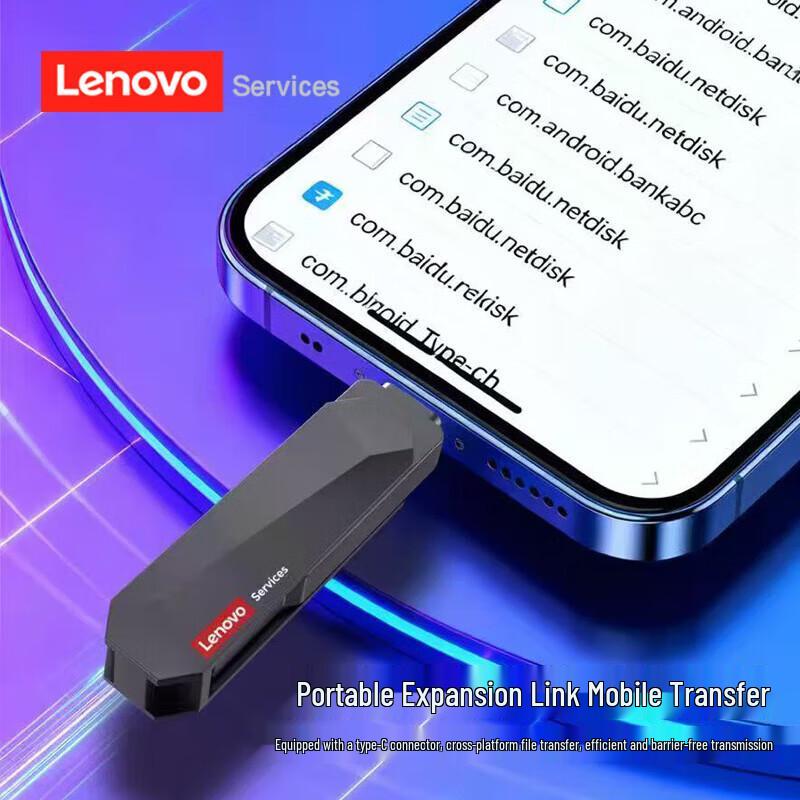 Lenovo E510 USB-накопитель бизнес-класса с двойным интерфейсом USB/Type-C, металлический