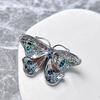 Luxury Gold-Plated Green Butterfly Brooch for Women - Pearl, Zircon Pin, Micro-Paved Design